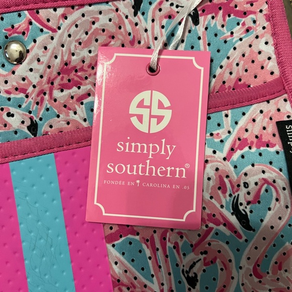 NWT Simply Southern Flamingo neoprene crossbody bag - Picture 7 of 7